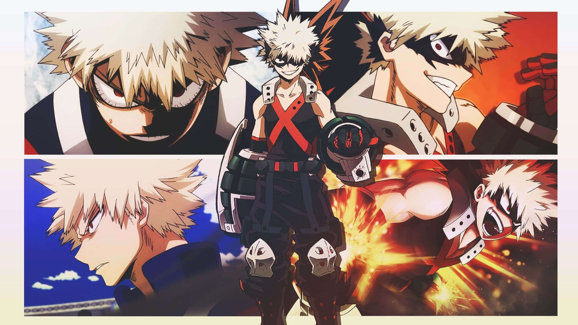 Katsuki Bakugo From My Hero Academia Unleashes His Power. Background