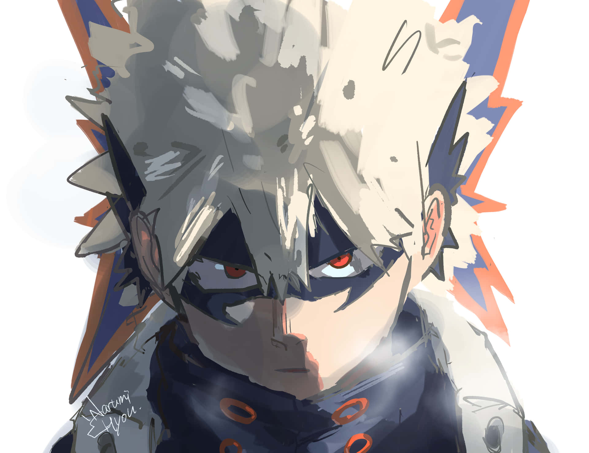 Katsuki Bakugo Intense Gaze4 K Background