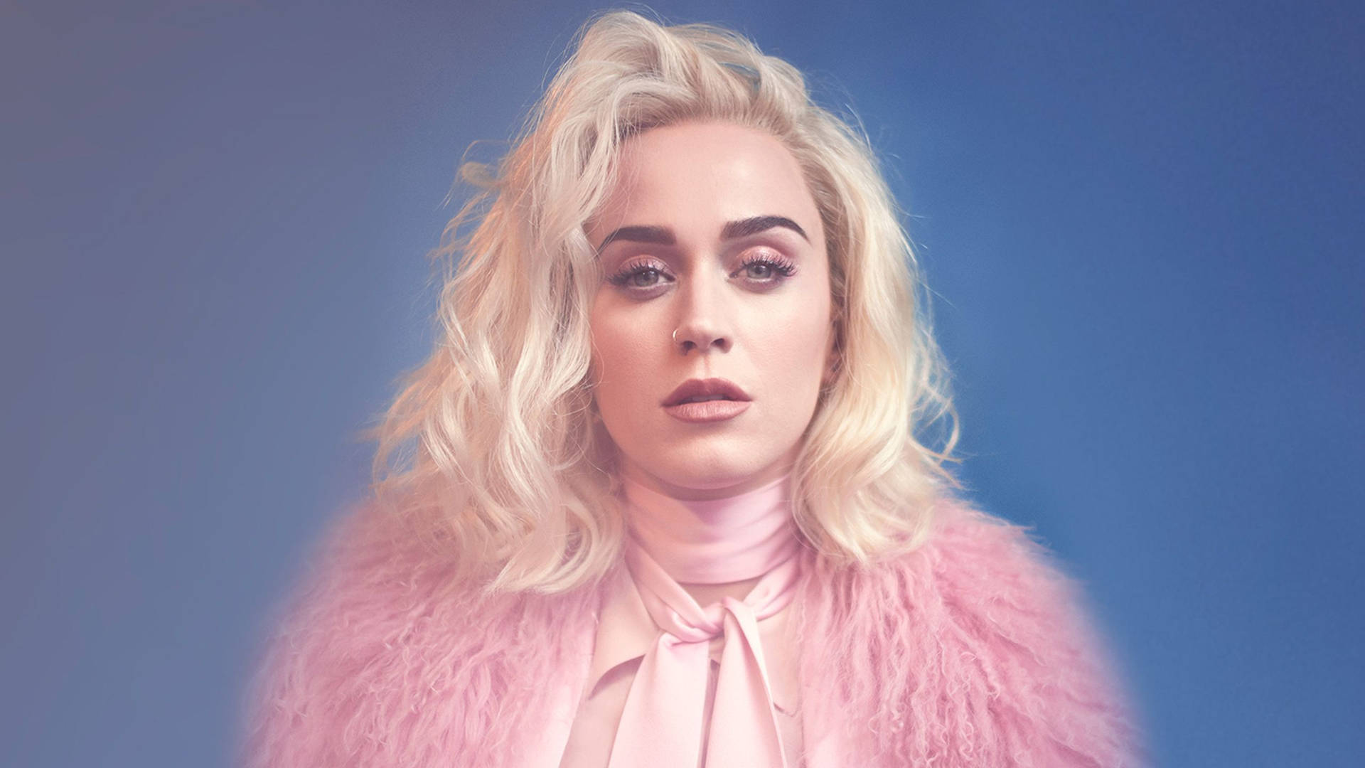 Katy Perry Dazzles In A Pink Fur Coat Background