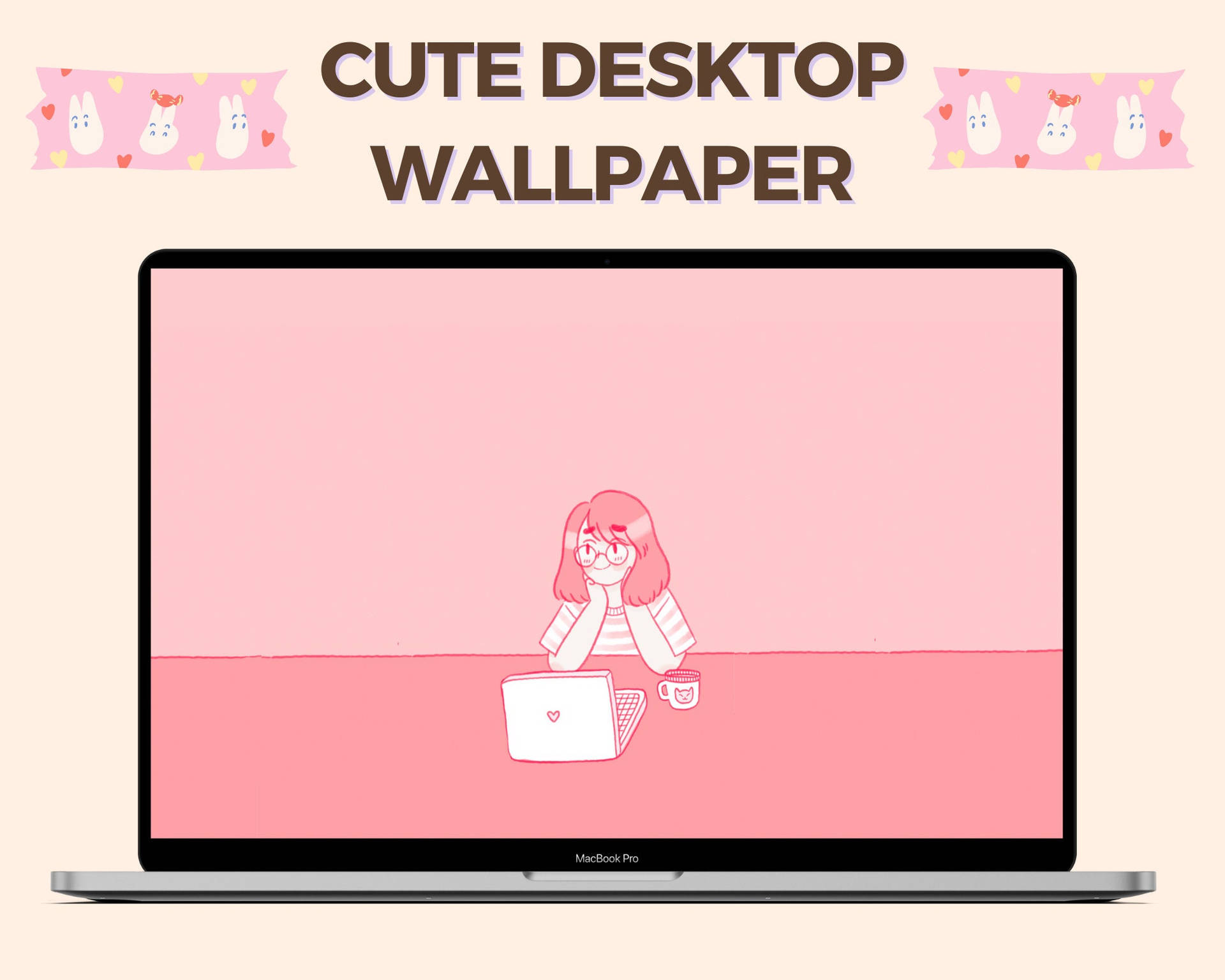 Kawaii Aesthetic Computer Desktop Background