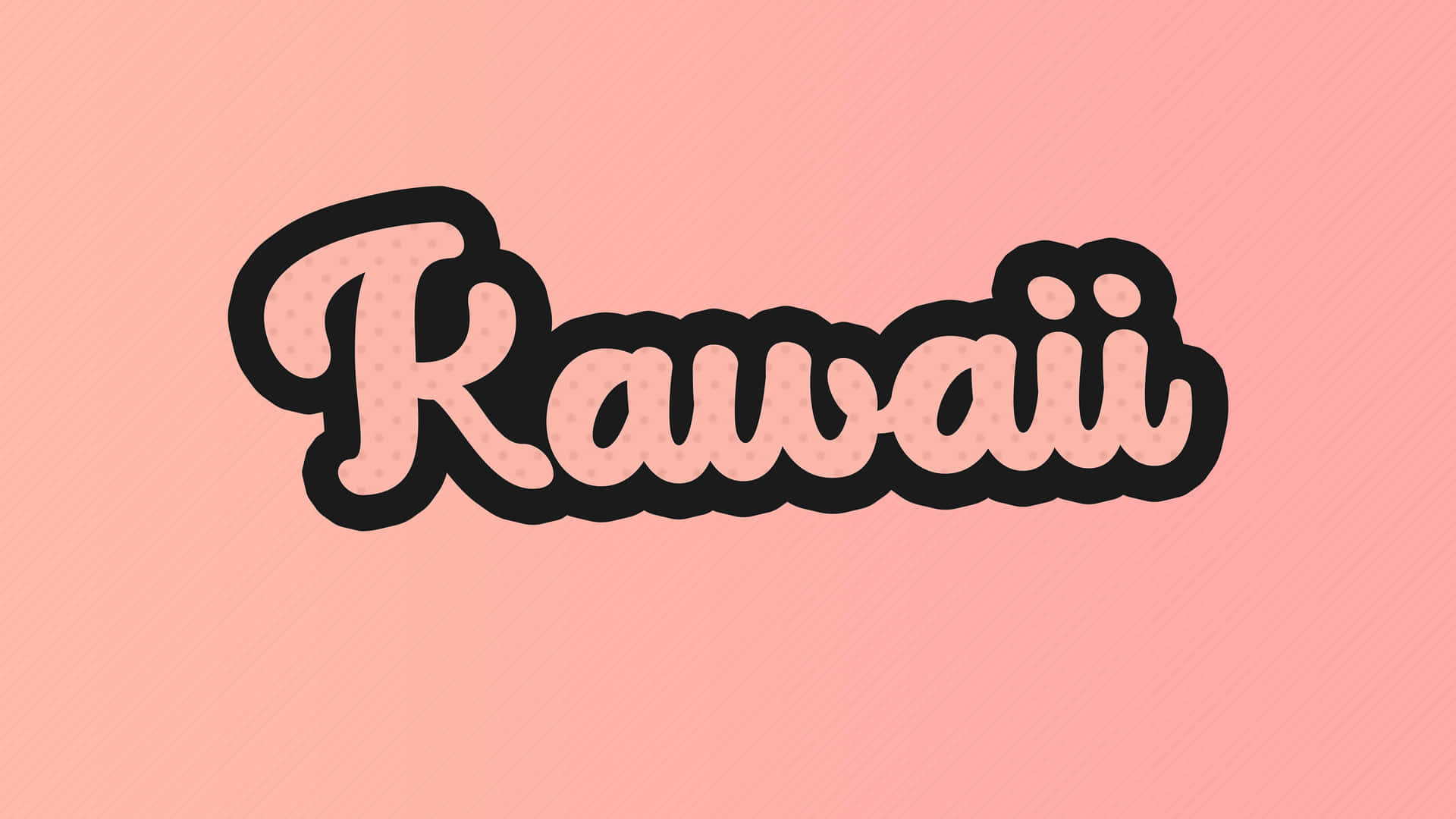 Kawaii Aesthetic Logotype Pink Background