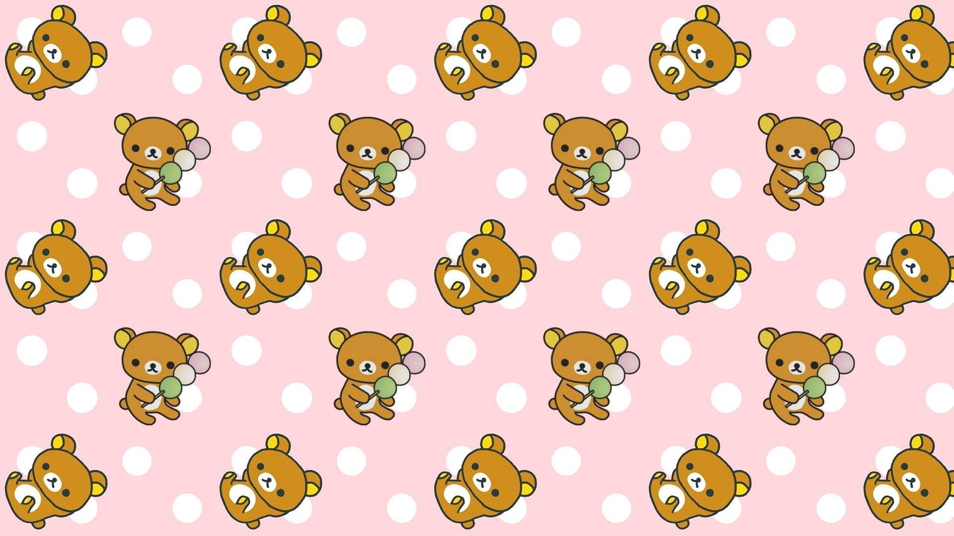 Kawaii Aesthetic Teddy Bear Computer Background