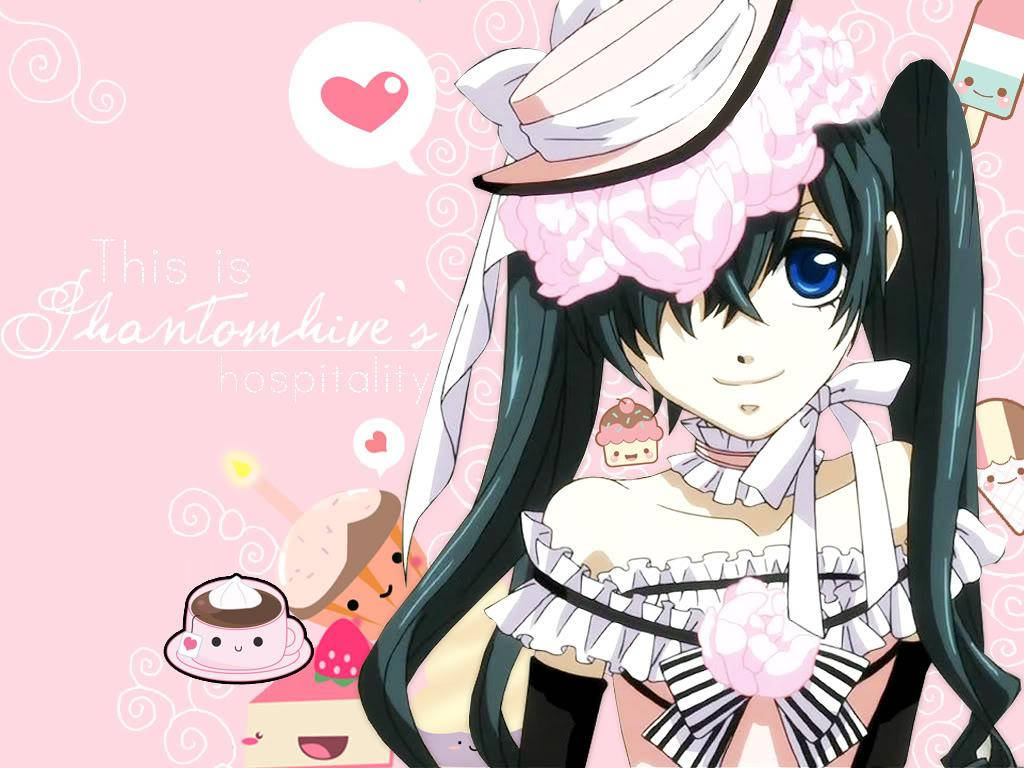 Kawaii Anime Girl Ciel Phantomhive Background