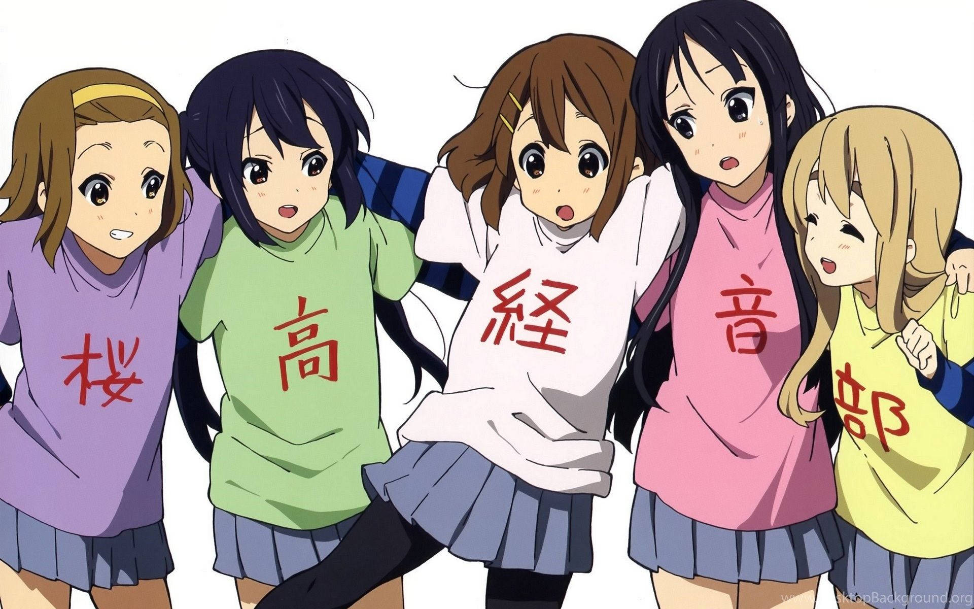 Kawaii Anime K-on! Characters Background