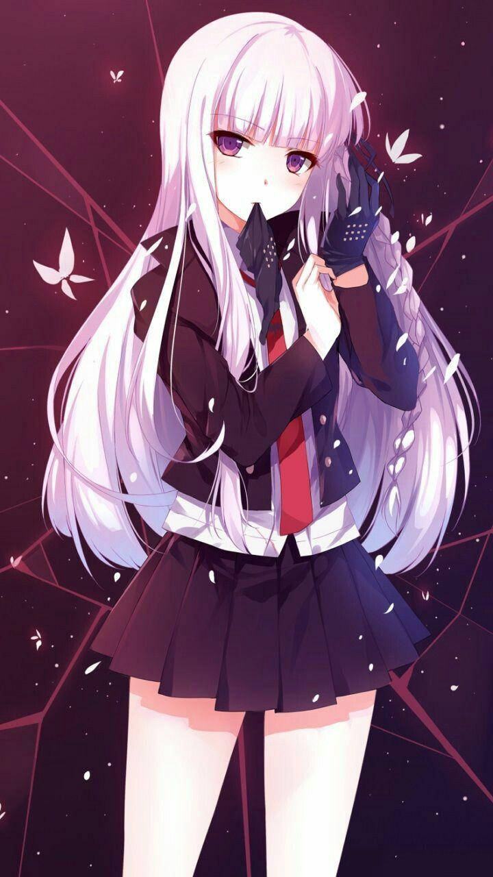 Kawaii Anime Kyoko Kirigiri In Uniform Background