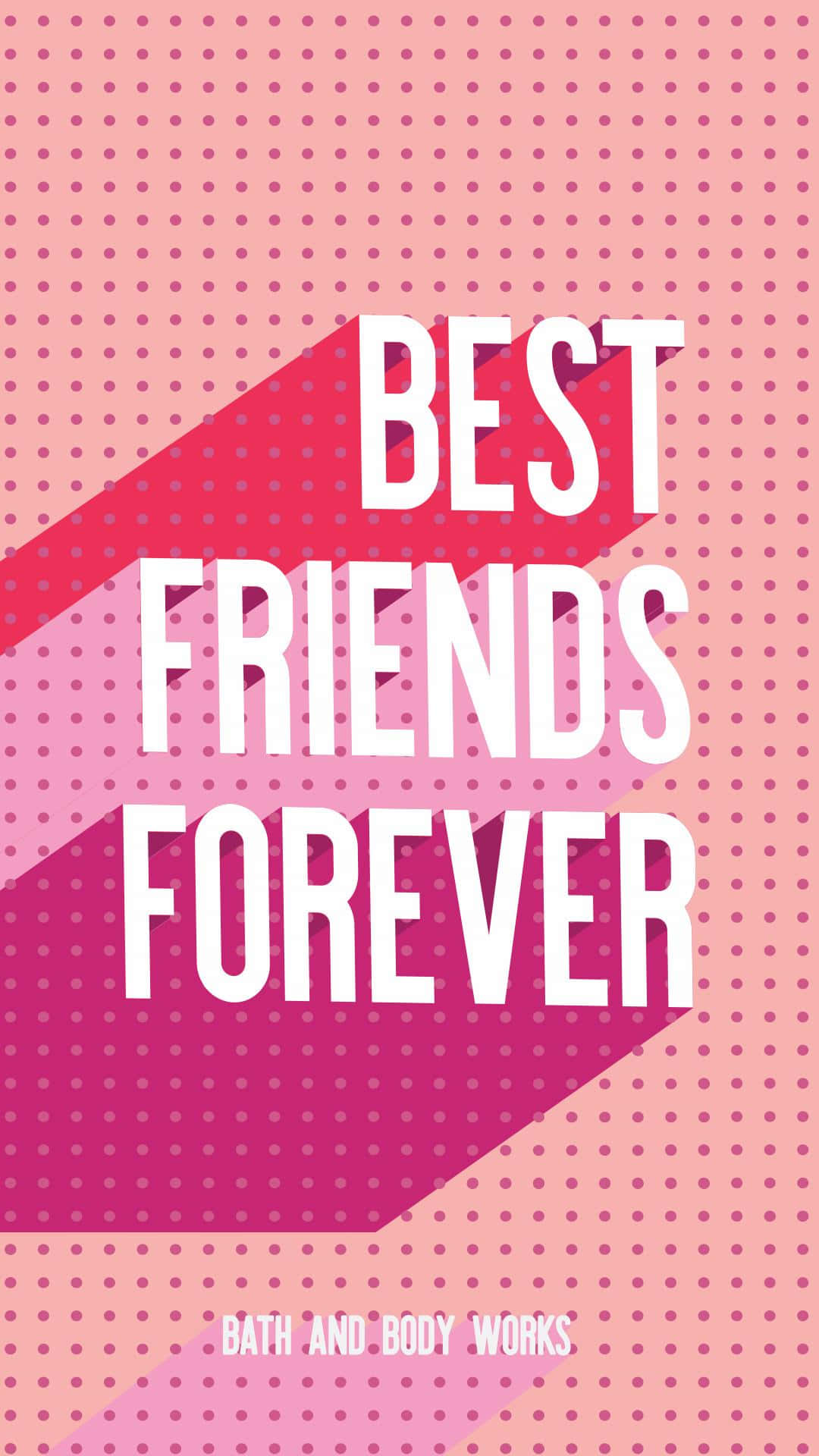 Kawaii Best Friend Forever Typography Background