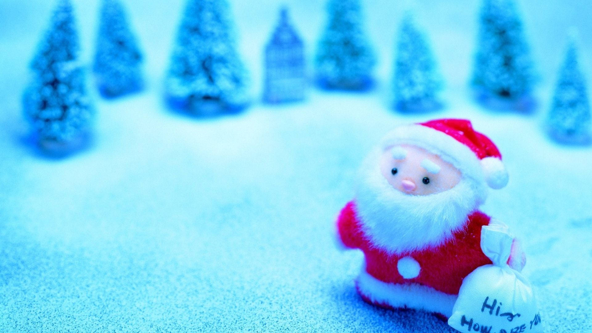 Kawaii Christmas Santa Claus Background