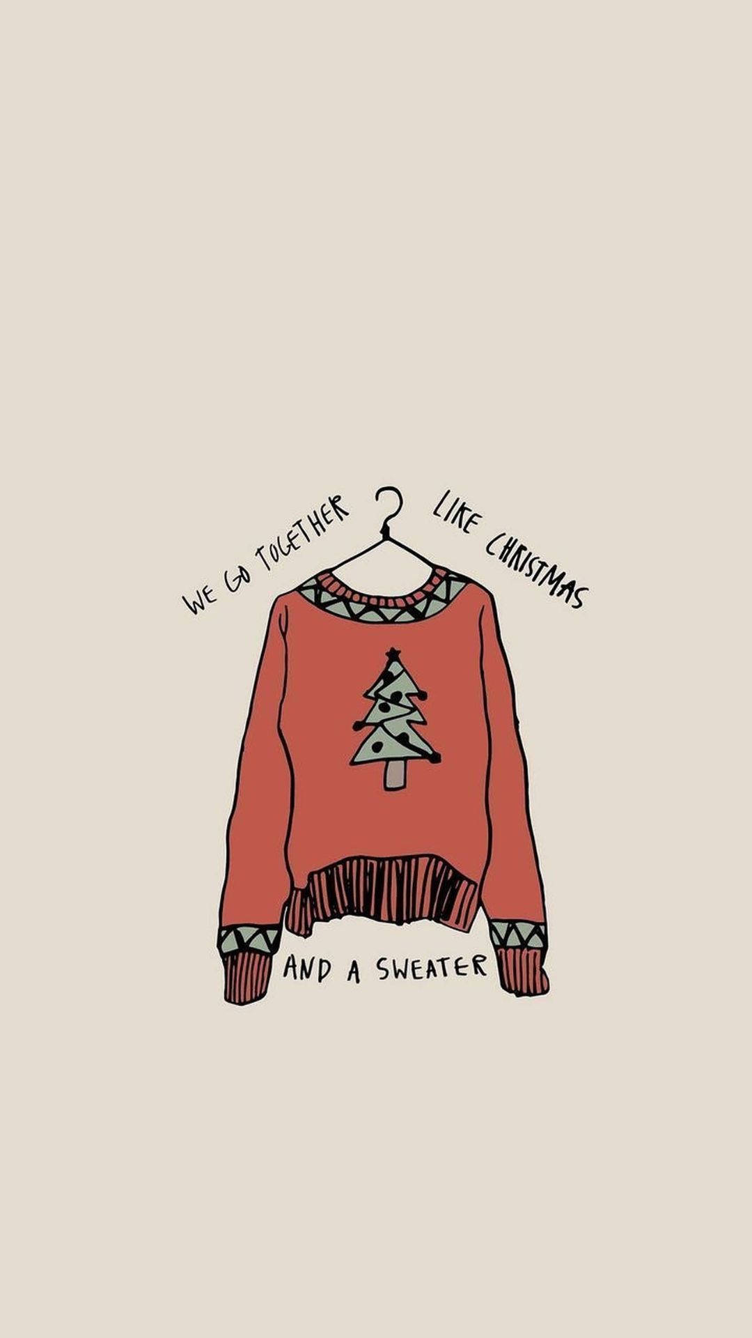Kawaii Christmas Sweater Background