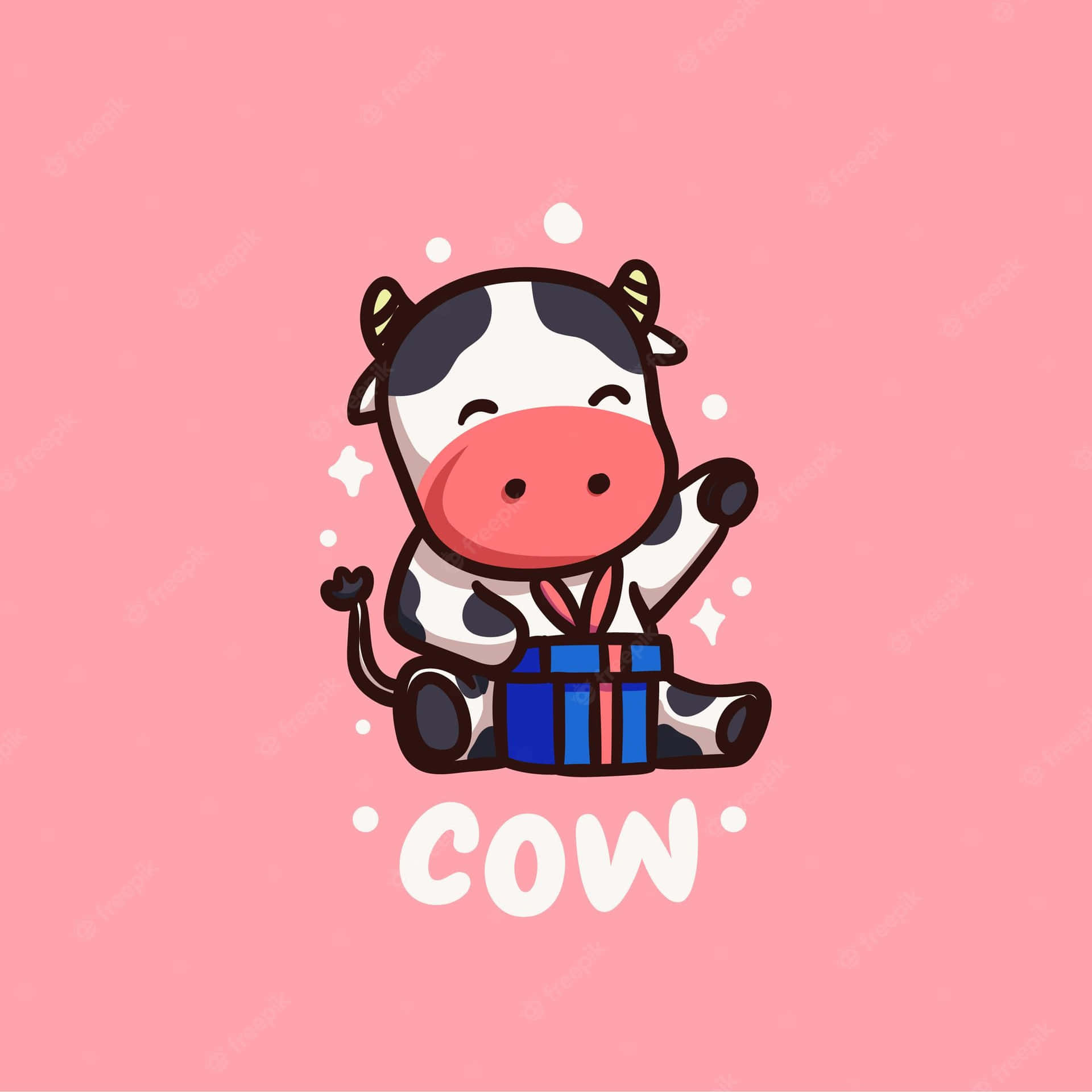 Kawaii Cow Says Mooo!