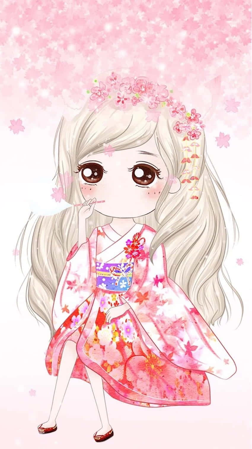 Kawaii Cute Anime Chibi Little Girl