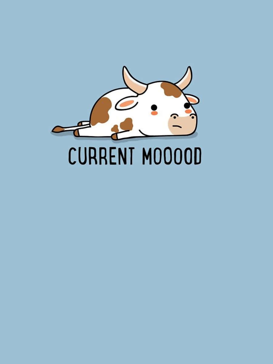 Kawaii Cute Cow Wallpaper Background