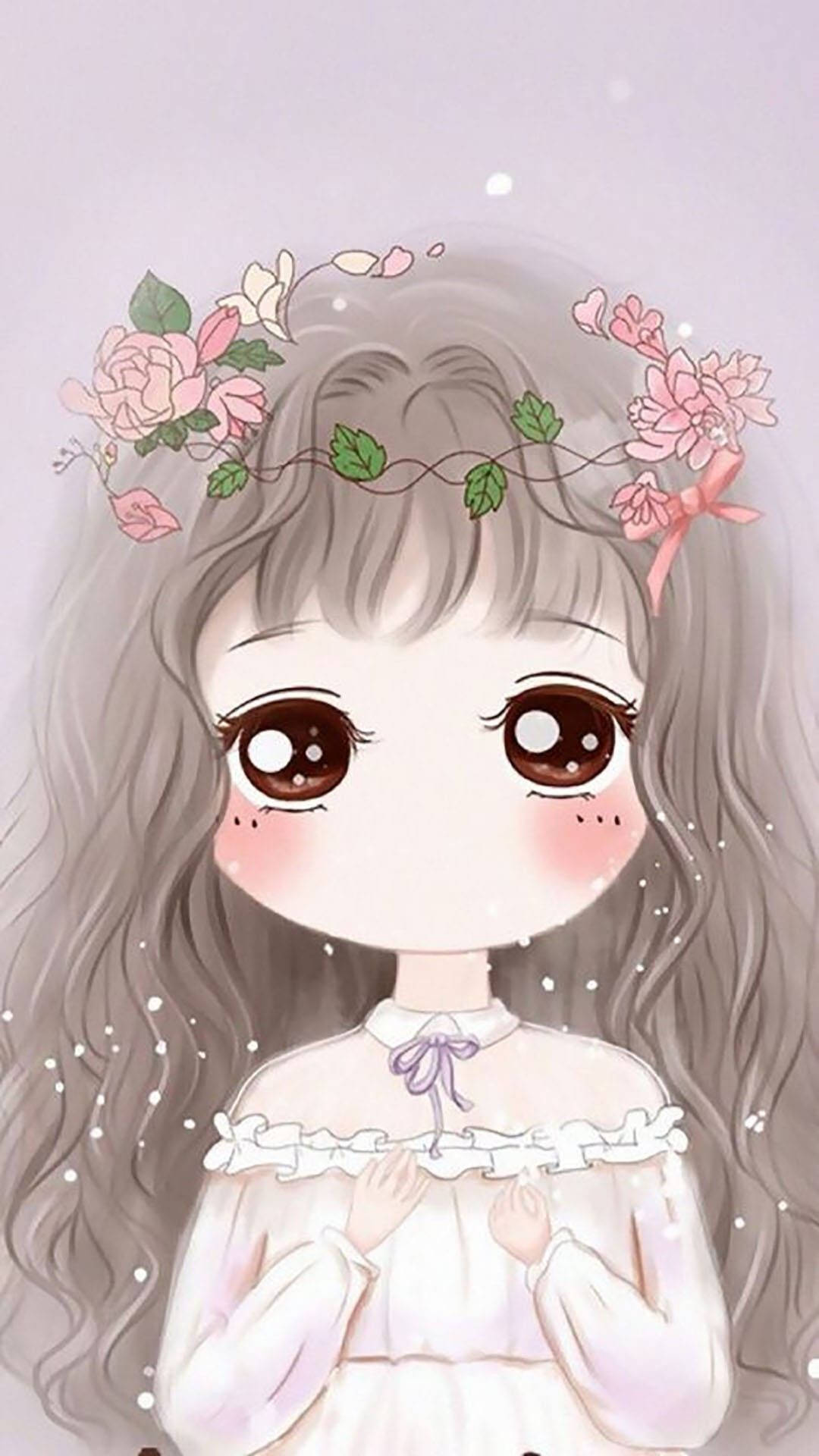 Kawaii Cute Girly Flower Crown Background