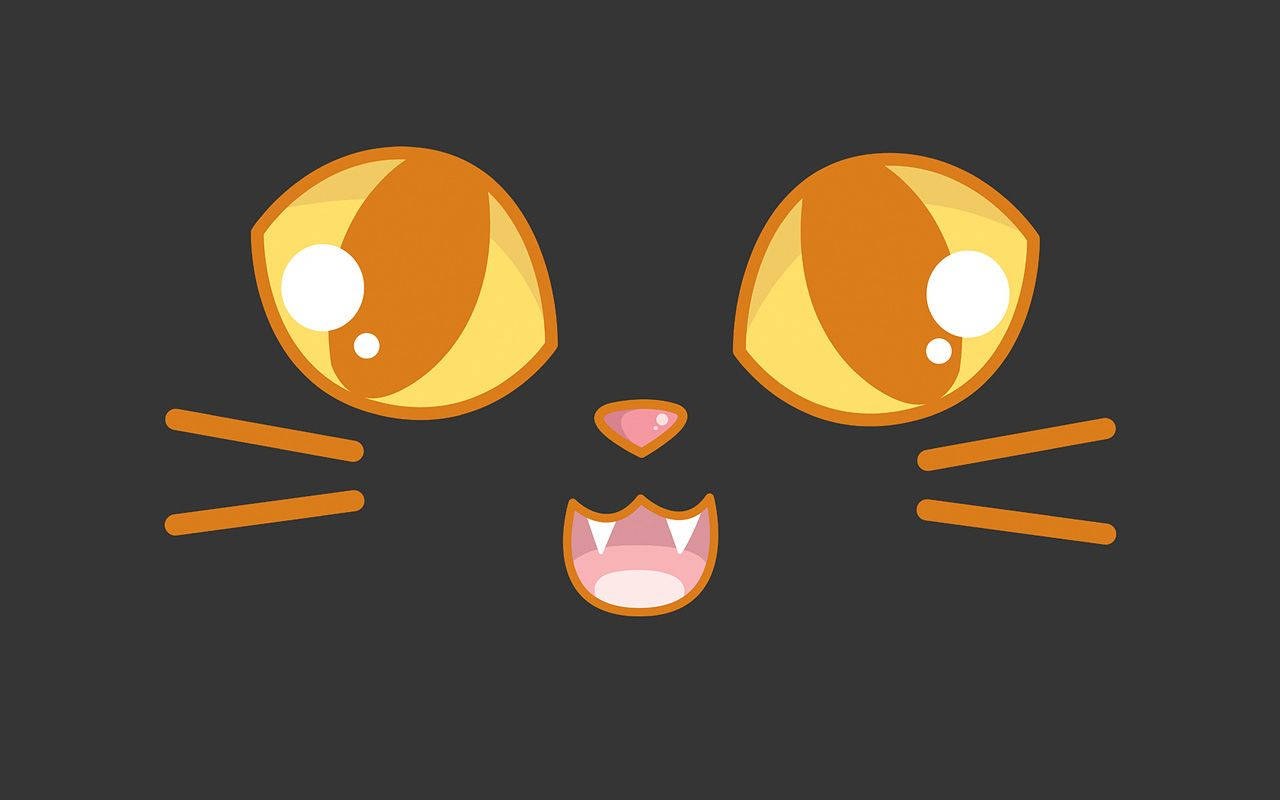 Kawaii Halloween Cat Background