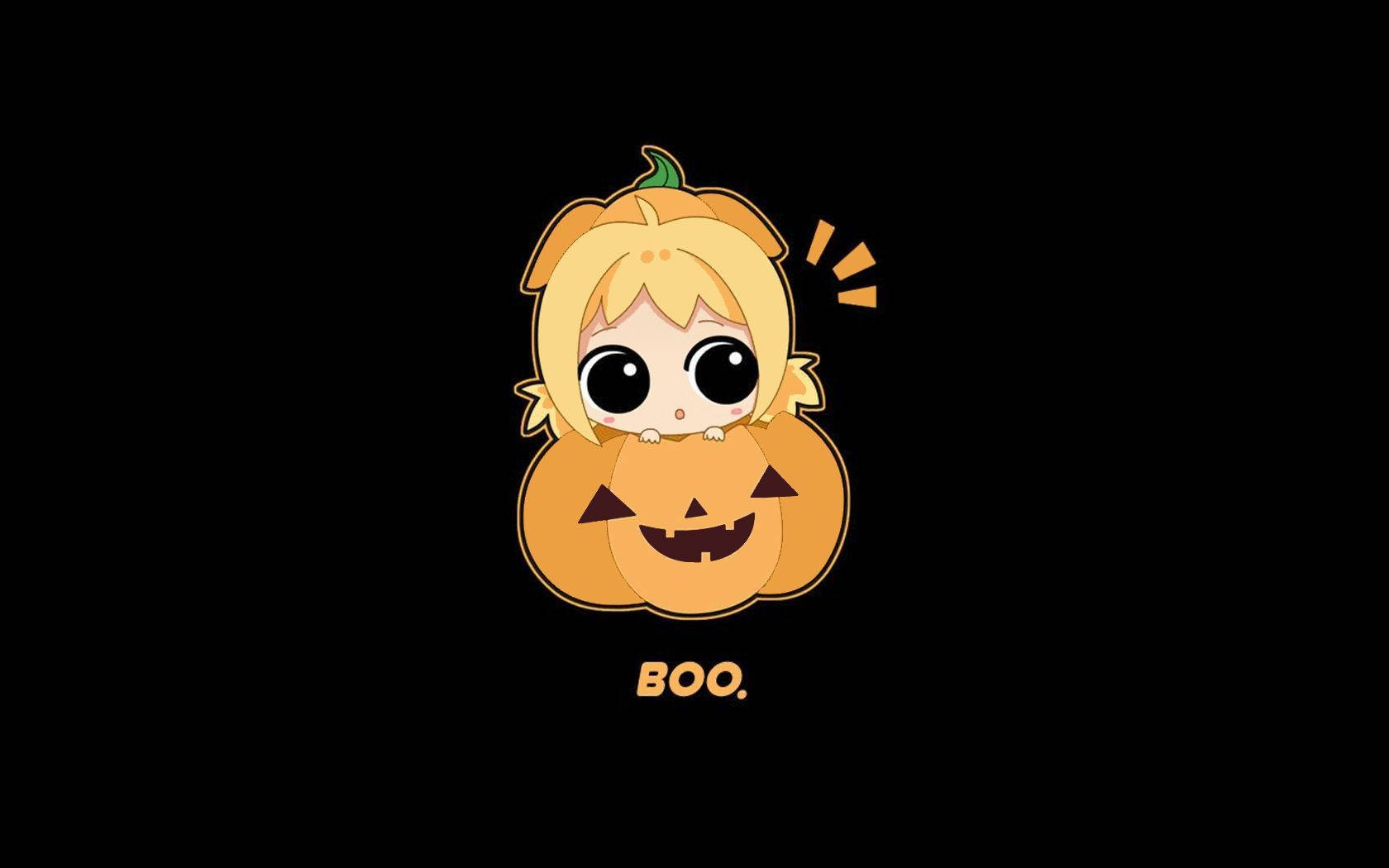 Kawaii Halloween Chibi Background