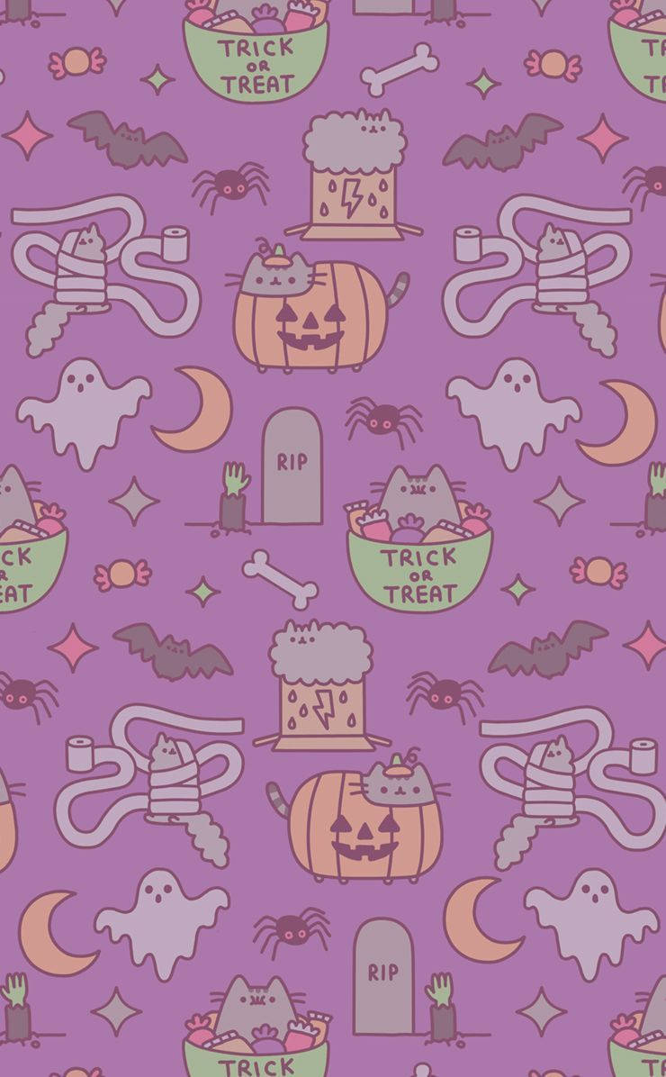 Kawaii Halloween Haunted Background