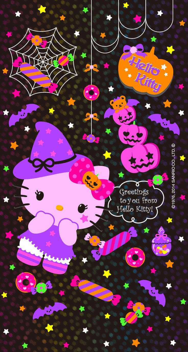 Kawaii Halloween Hello Kitty Background