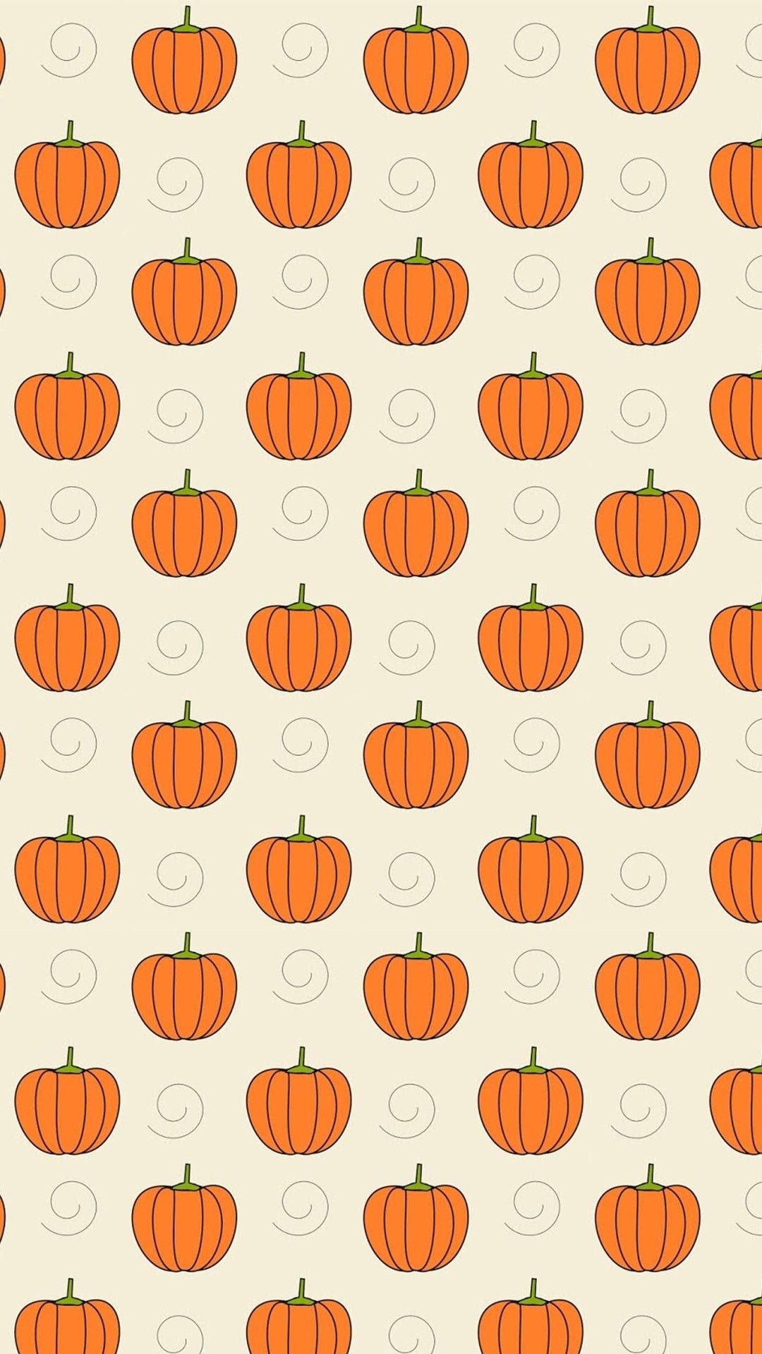 Kawaii Halloween Pumpkins Background