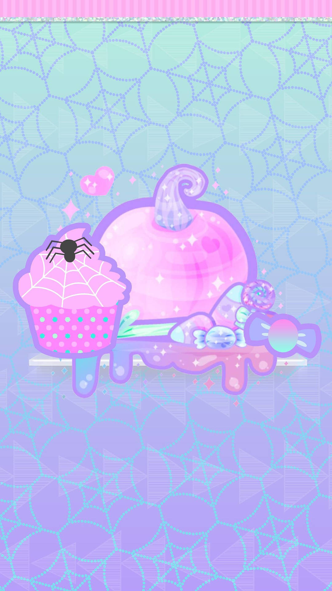 Kawaii Halloween Sweets Background