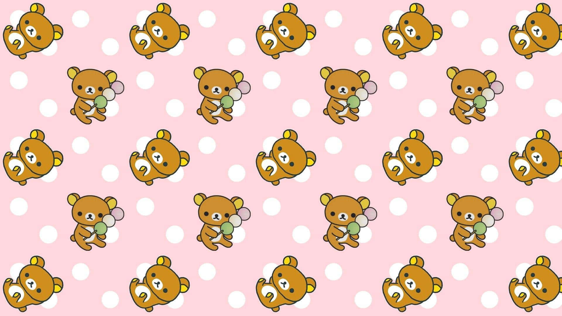 Kawaii Japanese Girl Holding Umbrella In Cherry Blossom Garden Background