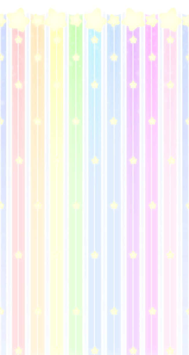 Kawaii Pastel Colorful Rainbow And Stars