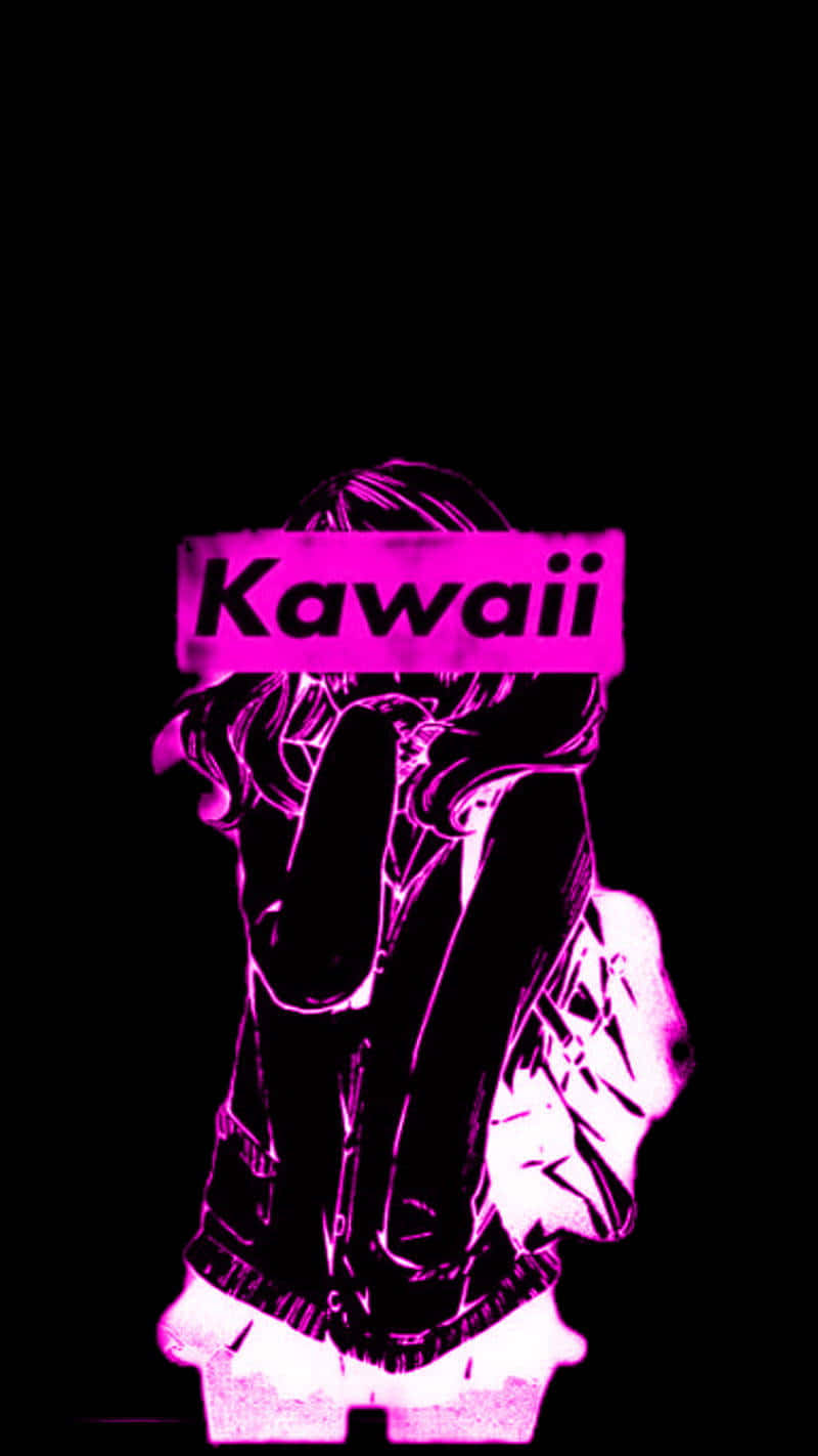 Kawaii Pink Black Girly Aesthetic Background