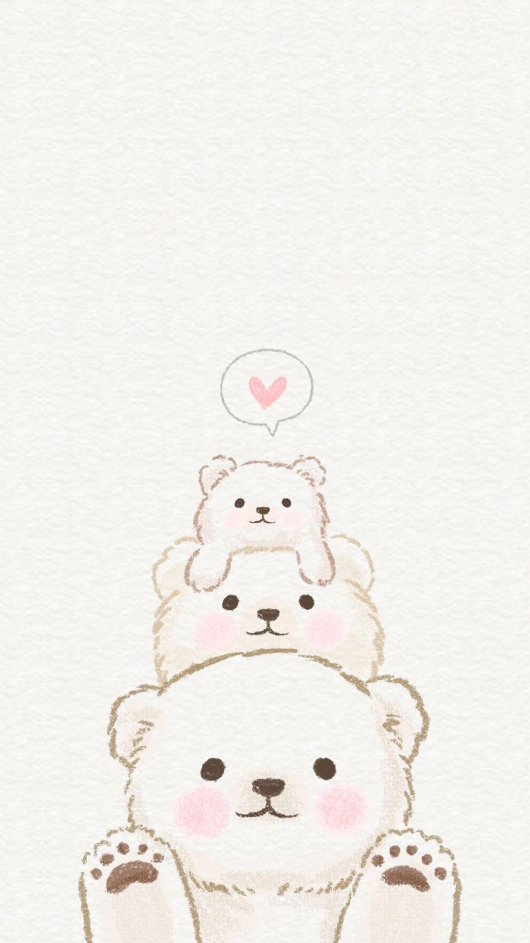 Kawaii Polar Bear Iphone Art Background