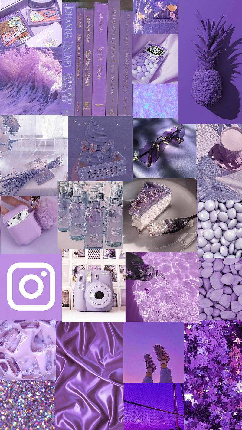 Kawaii Purple Aesthetic Lifestyle Background