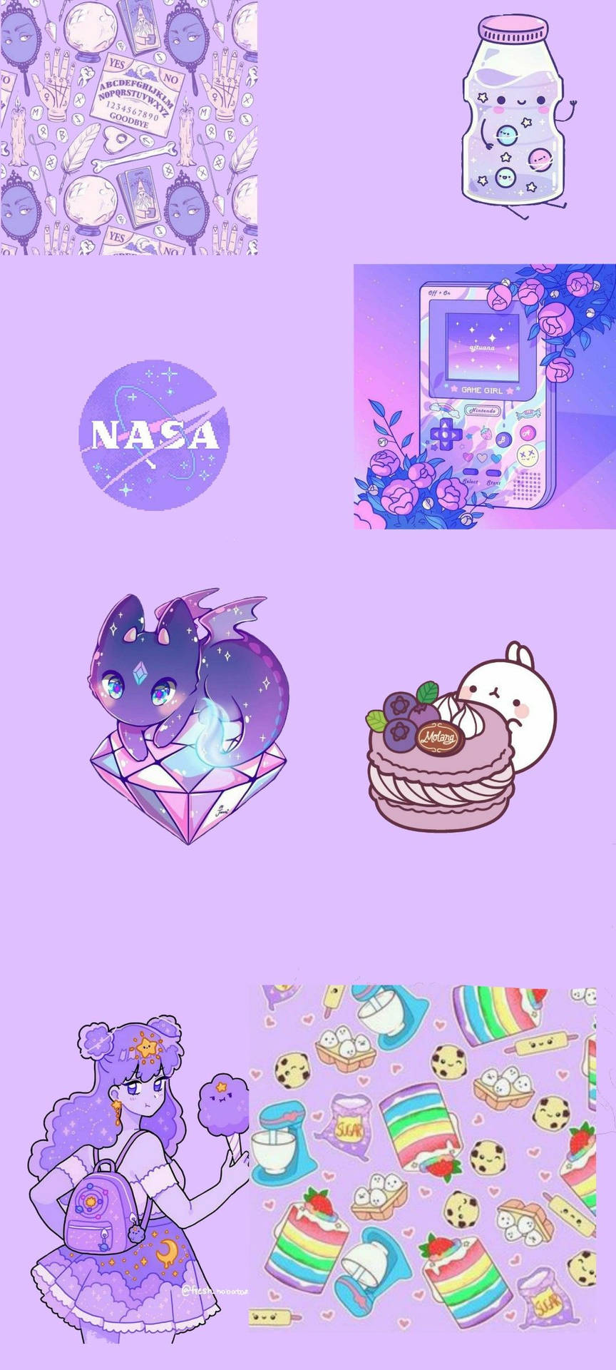 Kawaii Purple Aesthetic Lumpy Space Princess Background