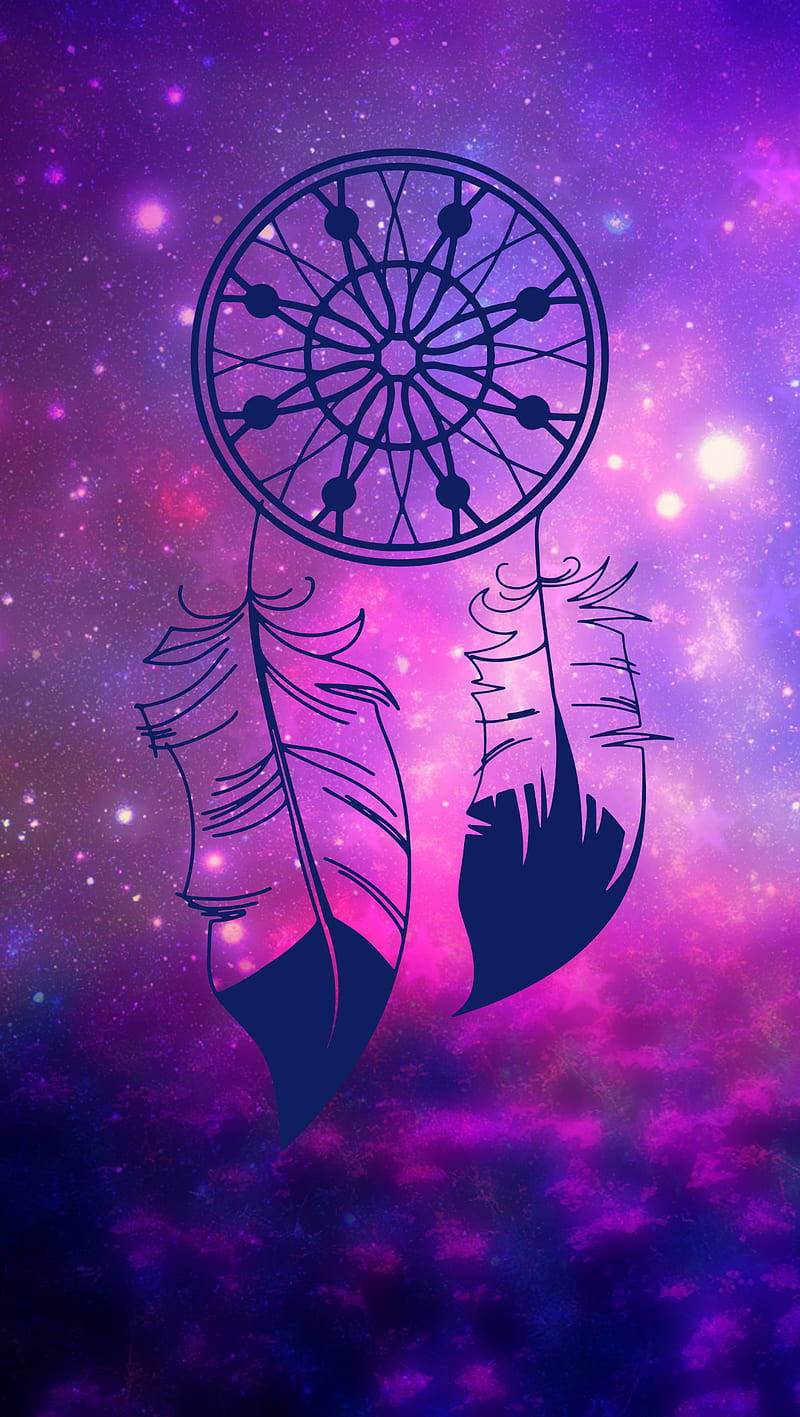 Kawaii Purple Dreamcatcher Background