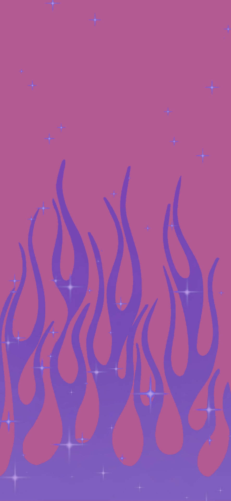 Kawaii Purple Flame Background