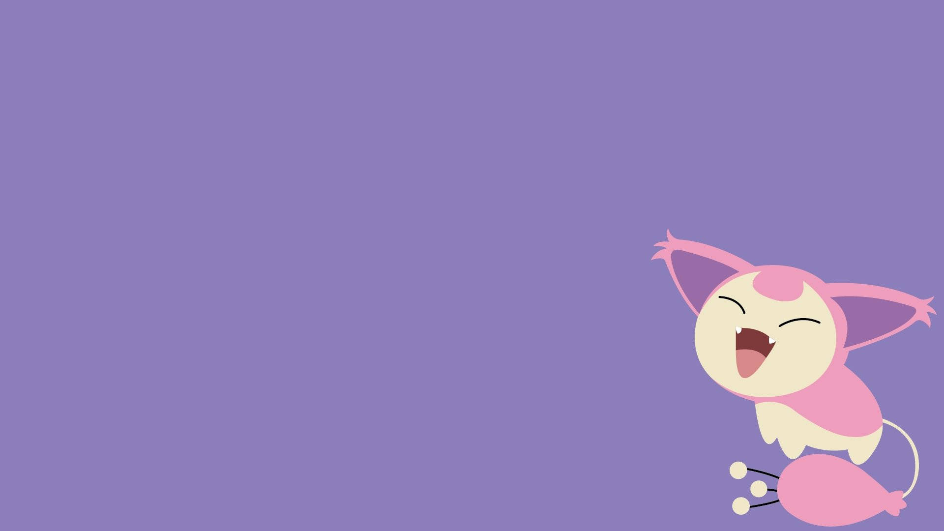 Kawaii Purple Skitty Background