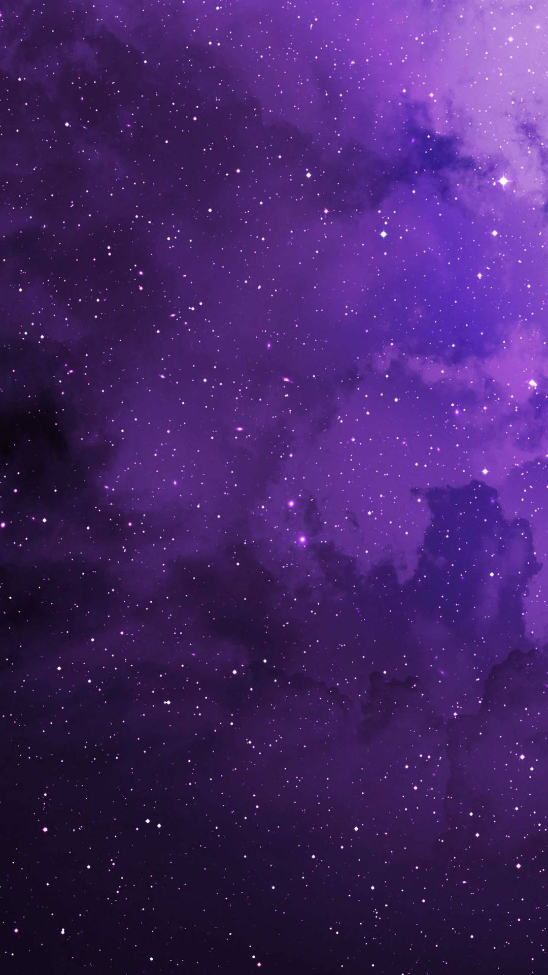 Kawaii Purple Starry Sky Background