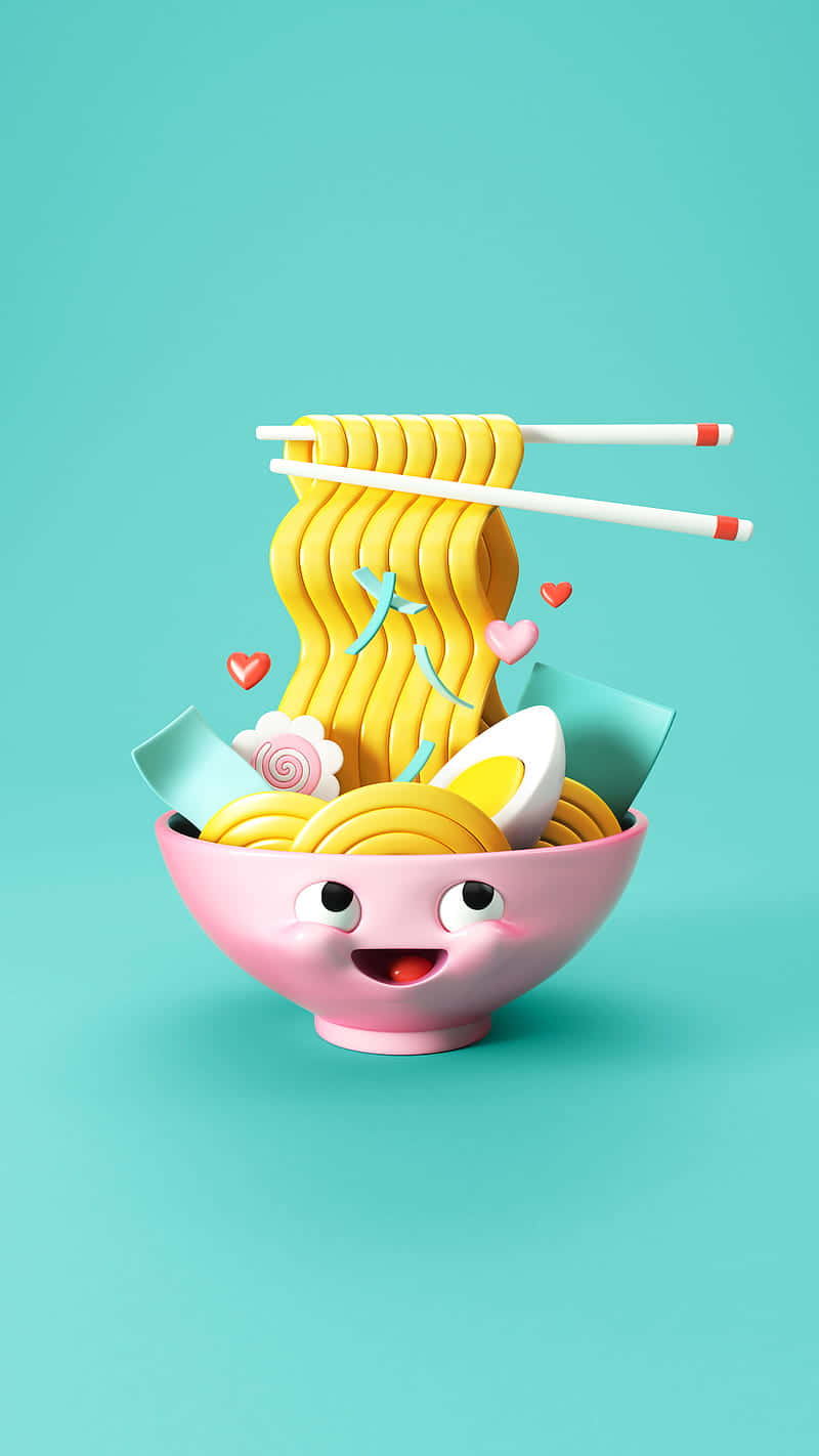 Kawaii Ramen Noodles Soup Vector Art