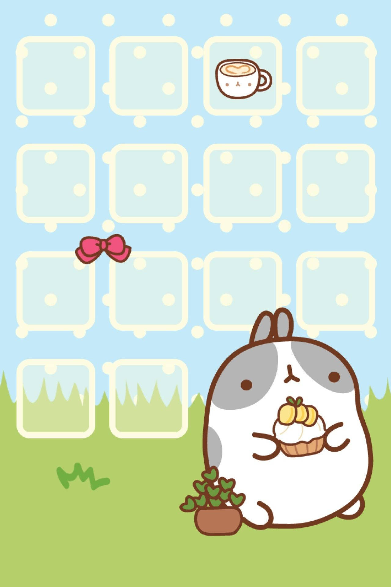Kawaii White Bunny Tumblr Iphone Background
