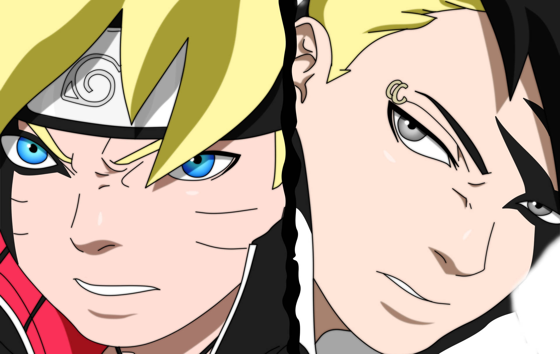 Kawaki And Boruto Close-ups Background