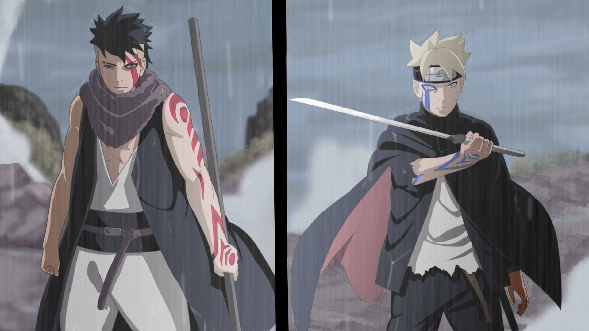 Kawaki Versus Boruto In The Rain