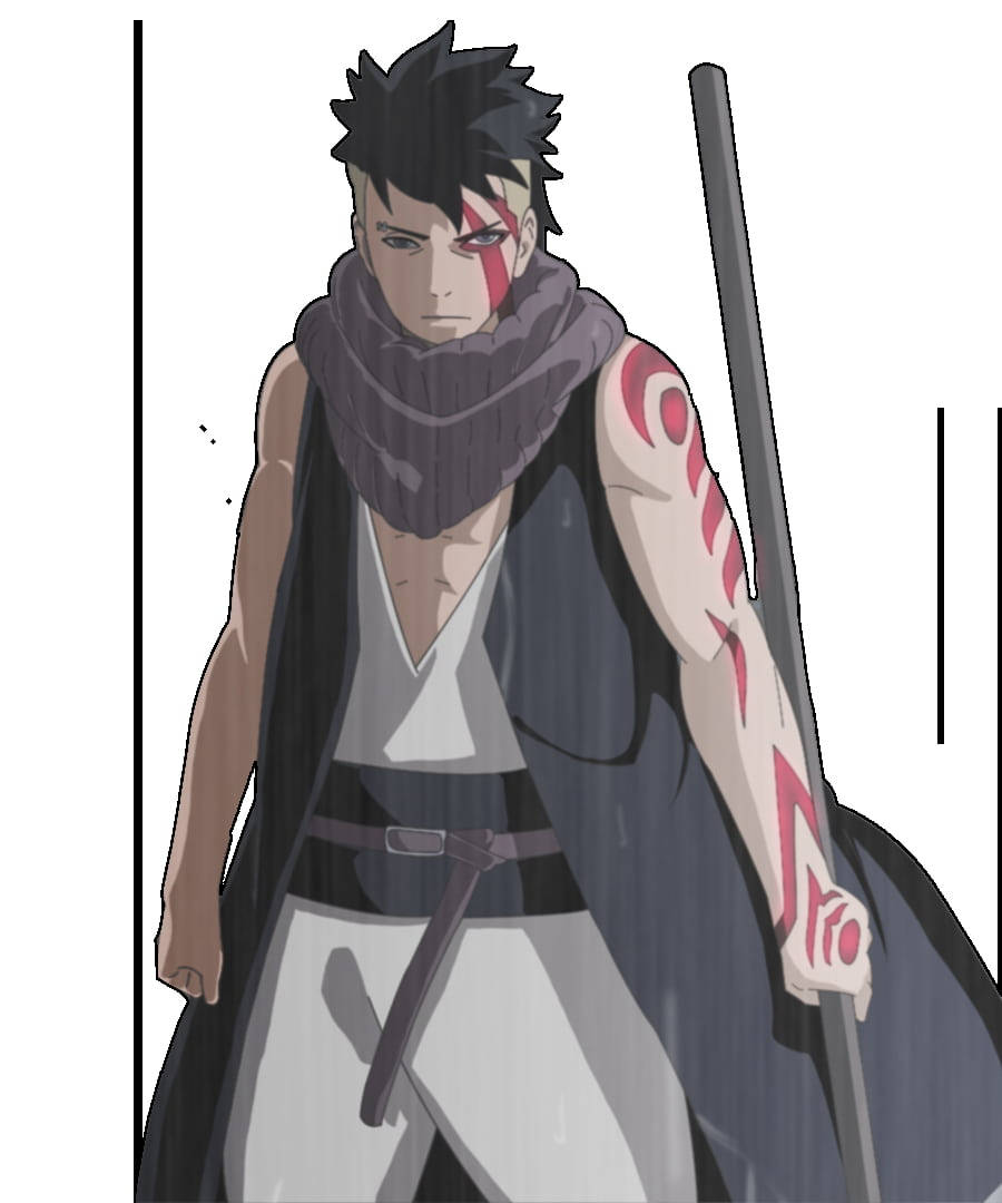 Kawaki With His Staff Background