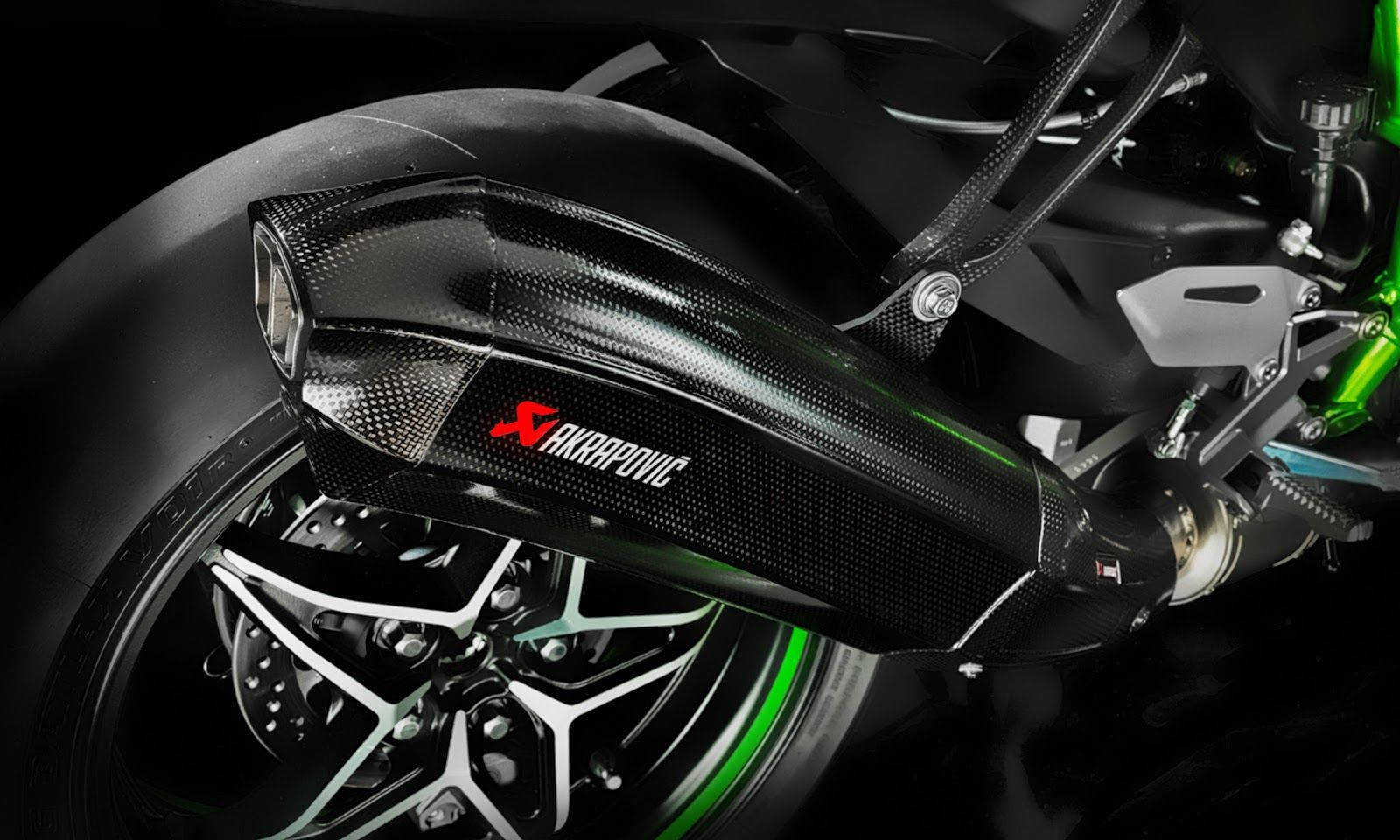 Kawasaki H2r Close-up Of Lower Features