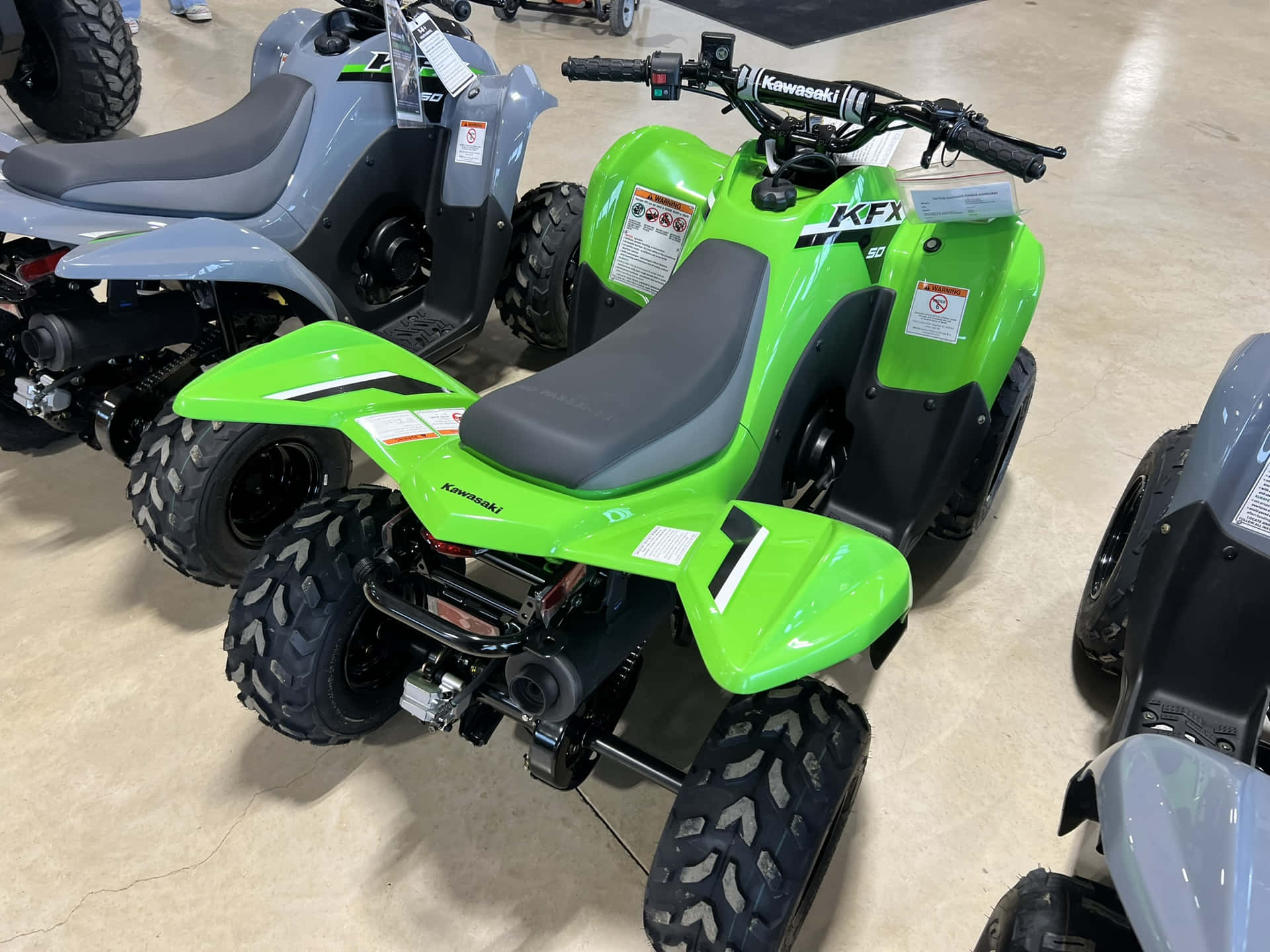 Kawasaki K F X Youth A T V Showroom Background