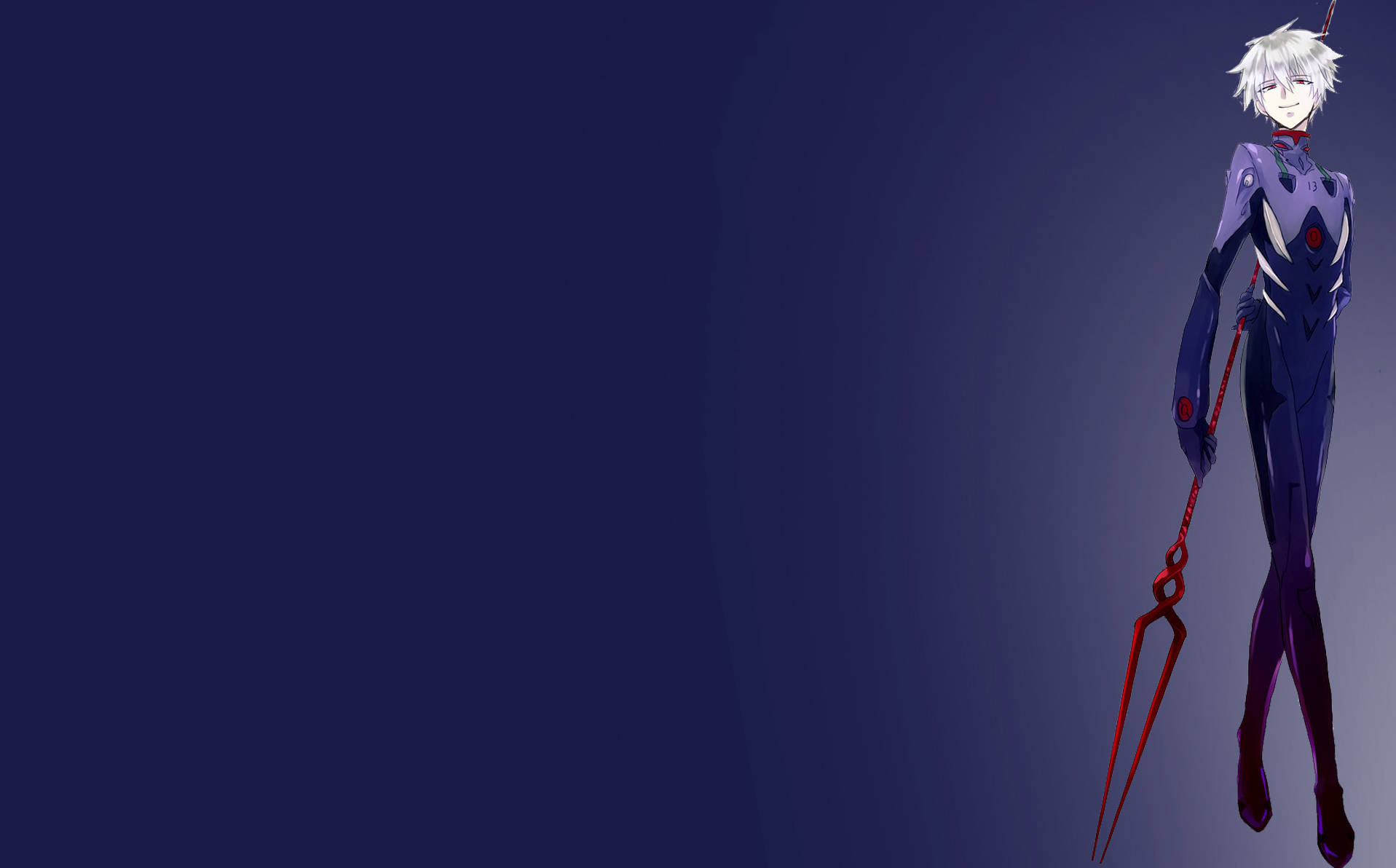 Kaworu Nagisa Wearing Evangelion Unit-01 Background