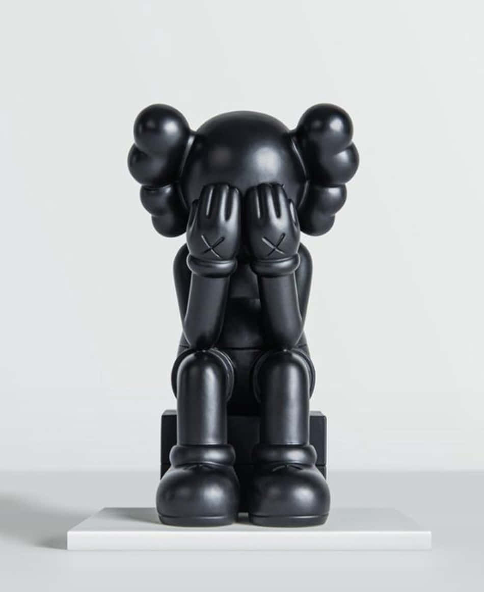 Kaws Artistic Black And White Graphic