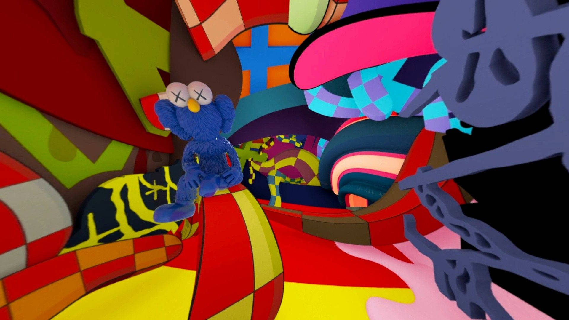 Kaws Bff Abstract World Art Background