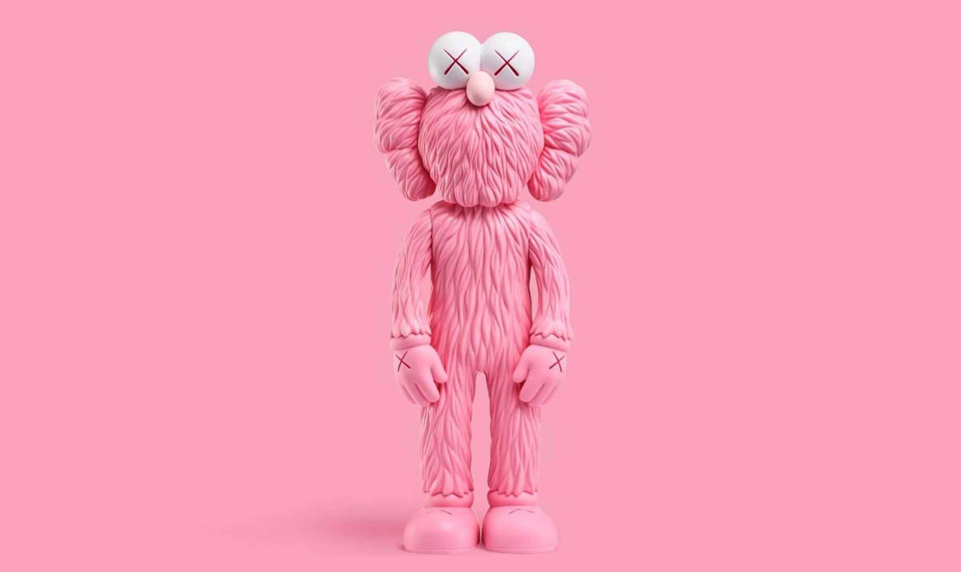 Kaws Bff Edition In Pink Background