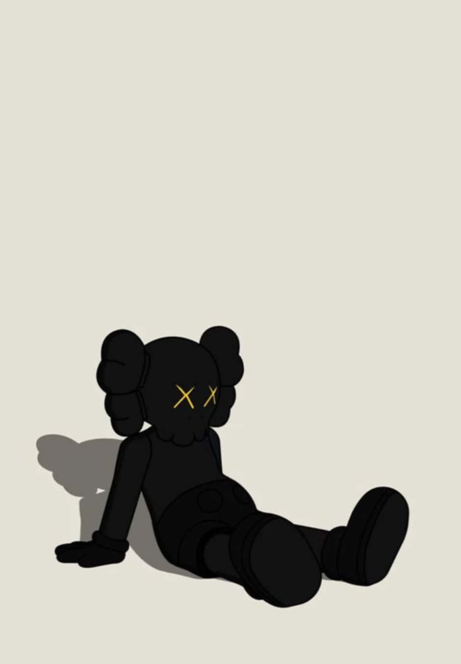 Kaws Black And White Illustration