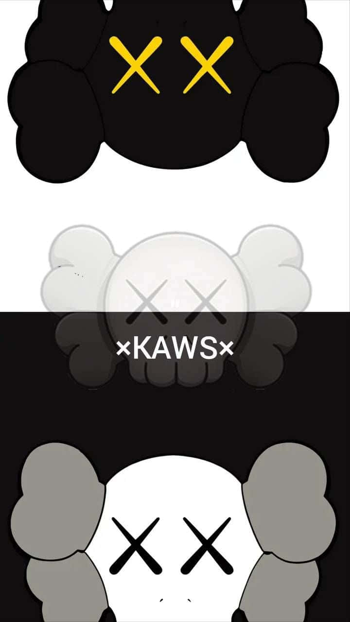 Kaws Black And White Iphone Background