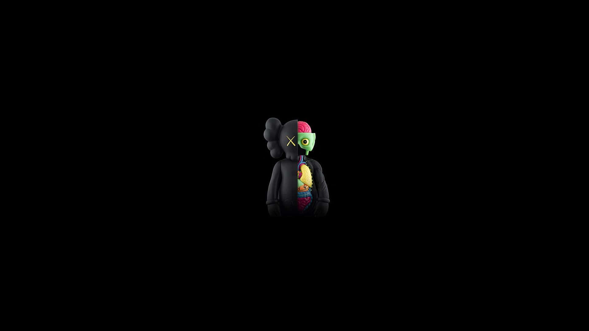 Kaws Black & White Wallpaper Background