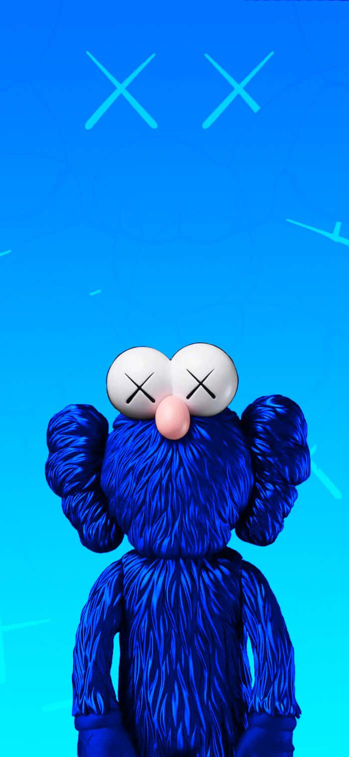 Kaws Blue Elmo Iphone Background