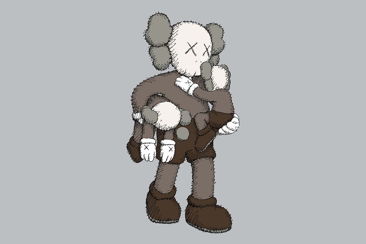 Kaws Companion Passing Through Background