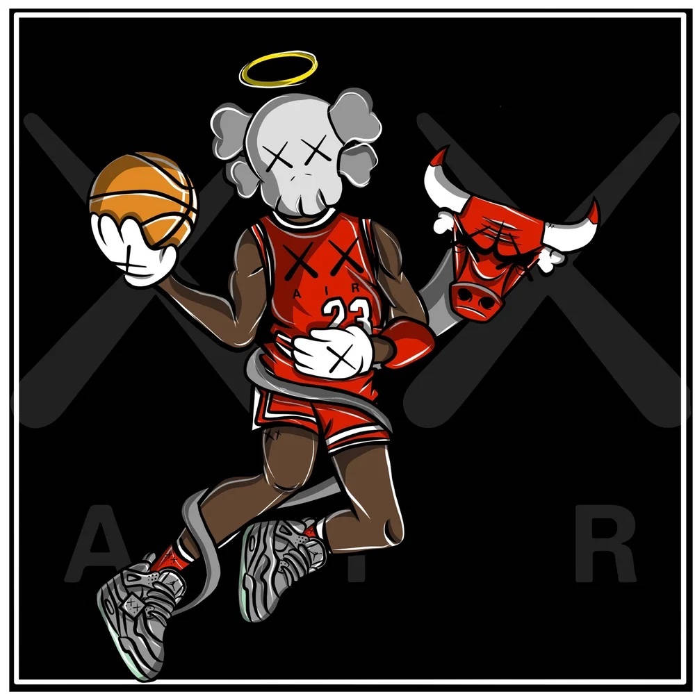 Kaws Cool Collab With Michael Jordan Background