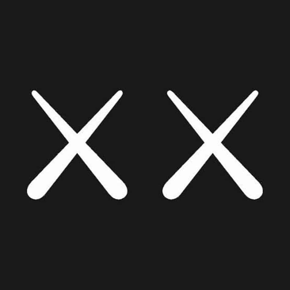 Kaws Eyes Black And White Background